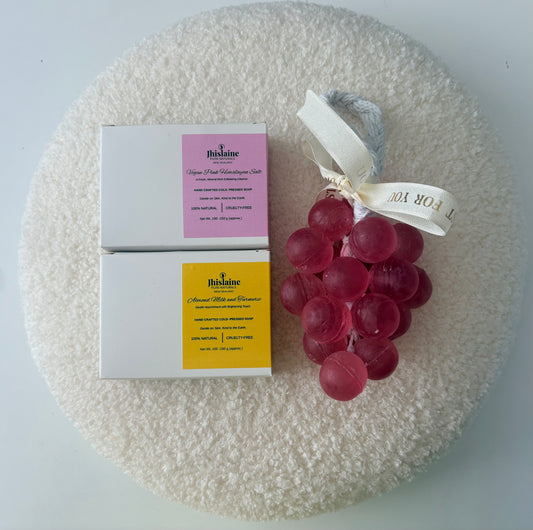 Two-Premium Soap and Grapes Soap Gift Bundle